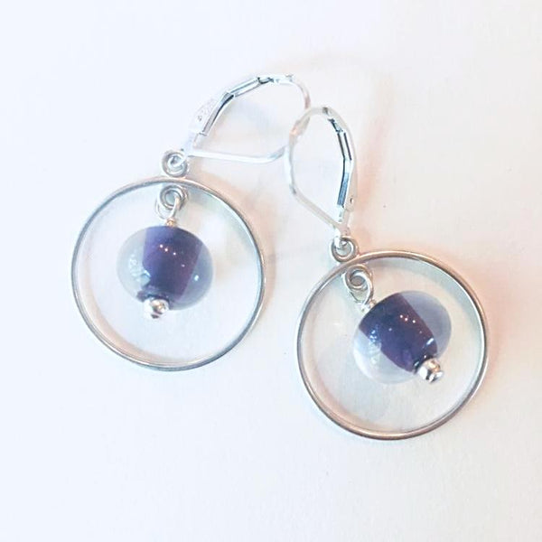 Glass Pearl Earrings - Round
