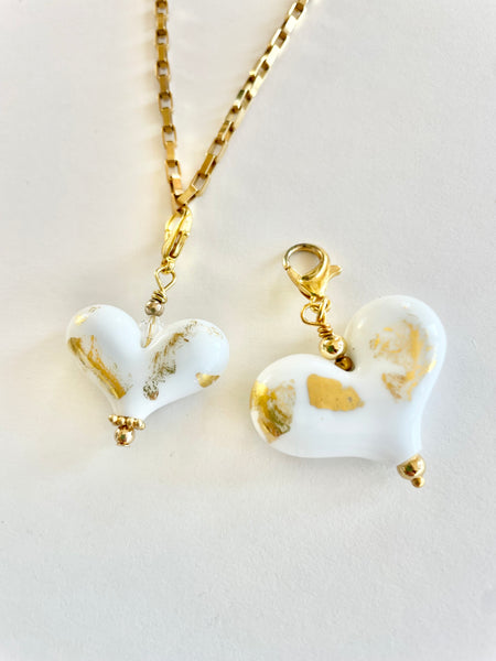 Small Hearts with 18K Gold Leaf
