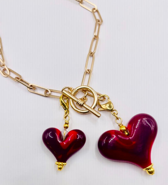 Recycled Red Studio Hearts