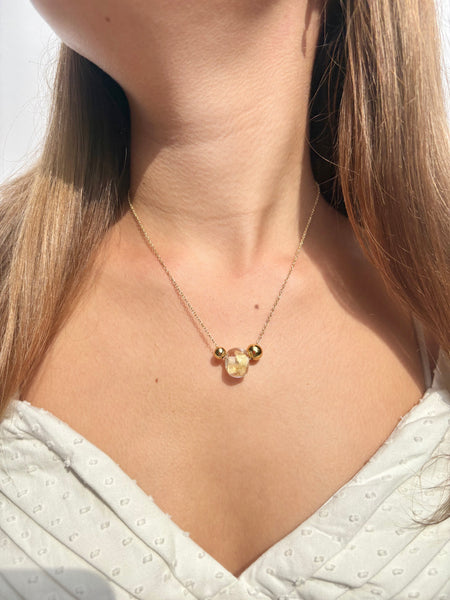 18K Gold Leaf Nugget Necklace