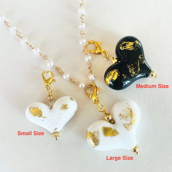 Hearts with 18K Gold Leaf