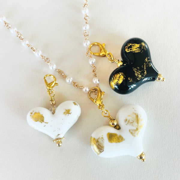 Hearts with 18K Gold Leaf