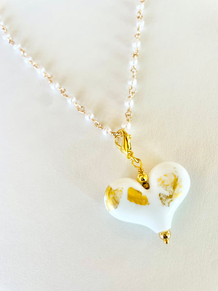 Hearts with 18K Gold Leaf