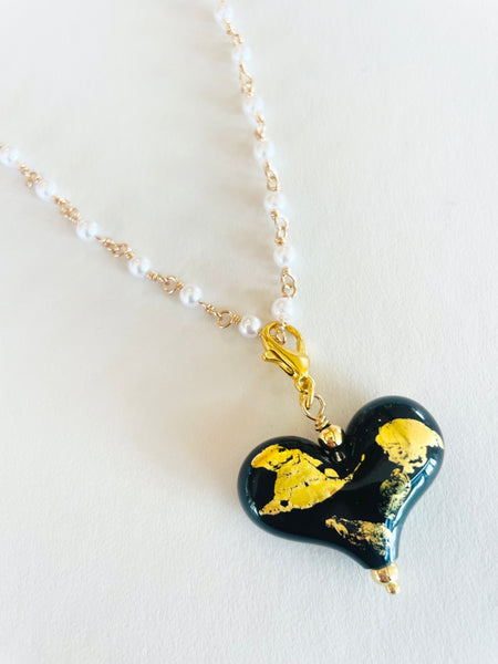 Hearts with 18K Gold Leaf