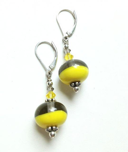 Colorblock Grey Earrings