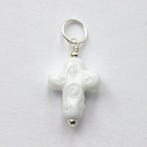 Small Crosses with Clear Swirls