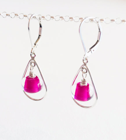 Glass Pearl Earrings - Teardrop