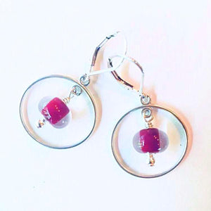 Glass Pearl Earrings - Round