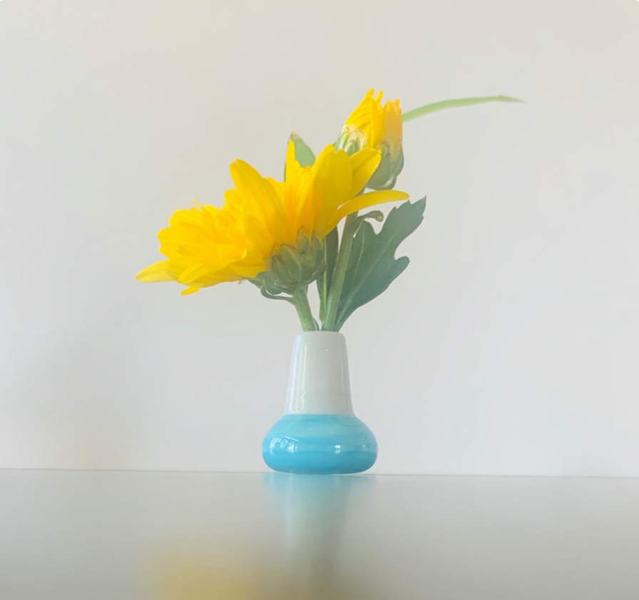 Custom Dandelion Vase - Light Grey Top