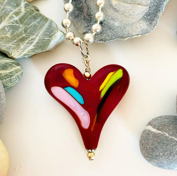 Large Abstract Art Heart