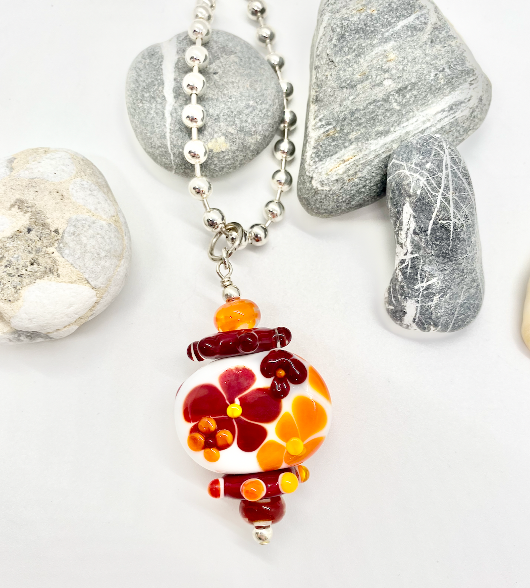 Large Floral Pendant