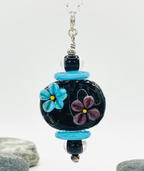 Double Sided Floral Pendant