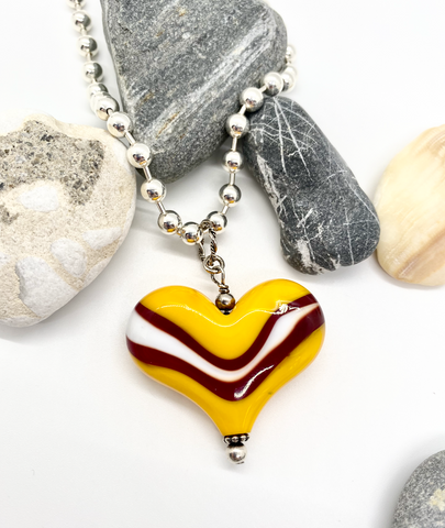 Retro Chiefs Heart - Yellow