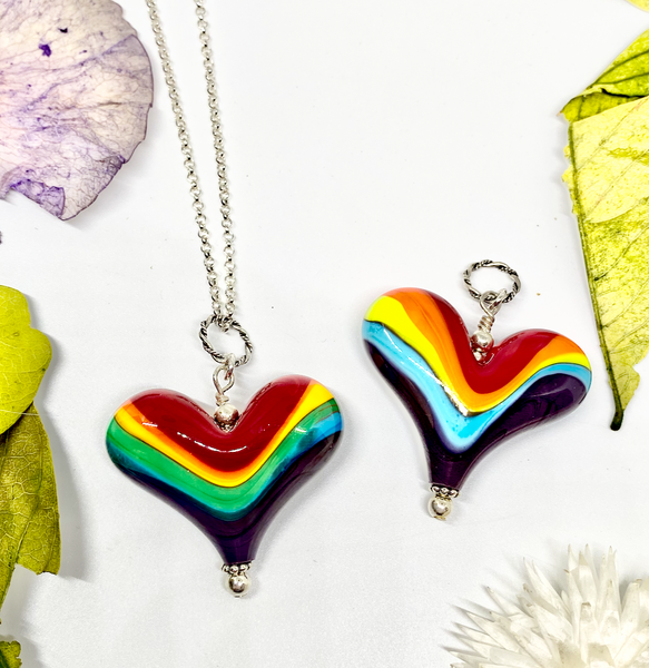 Rainbow Heart Pendant
