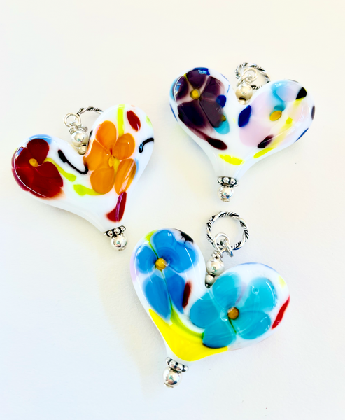 Colorful Floral Hearts