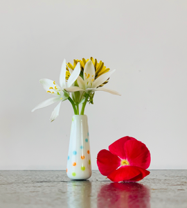 Custom Dandelion Vase - Polka Dot Multi