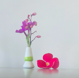 Custom Dandelion Vase - Green and White