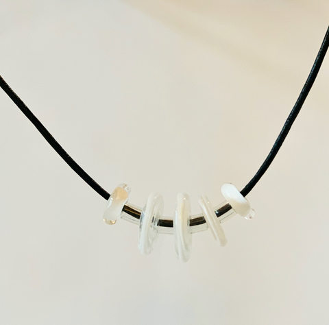 White Floating Necklace