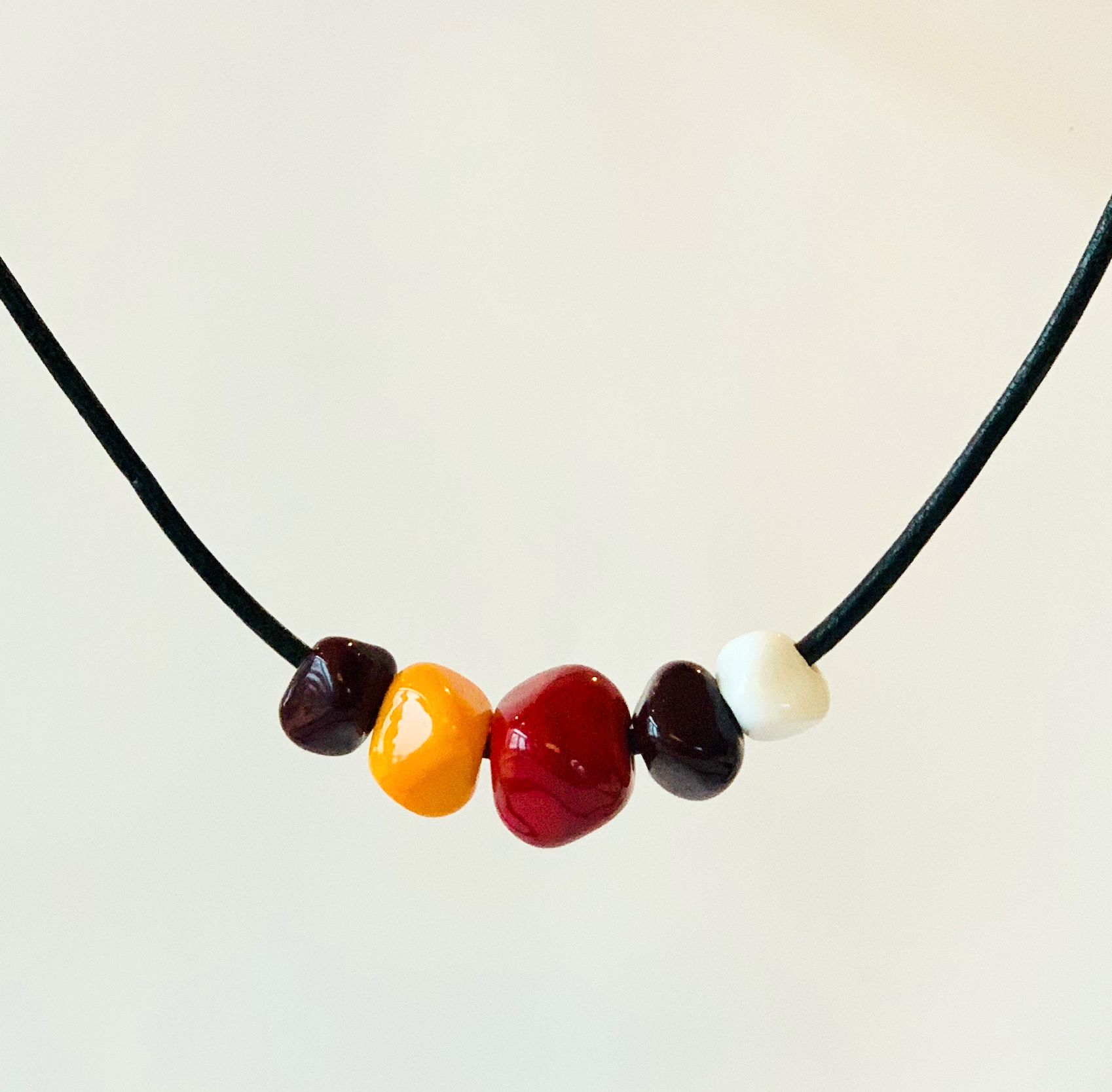 Chiefs Inspired Geometric Floating Necklace