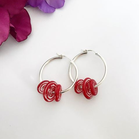 SALE Additional Beads - "The Jessica" Hoop Earrings