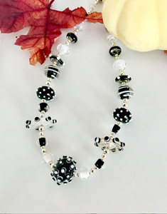 Black and White Mixed Bead Necklace