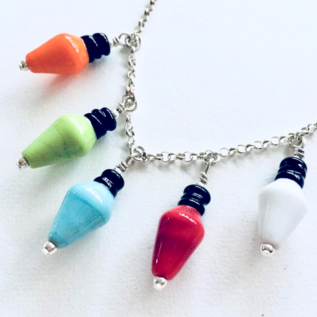 Jumbo Light Up Christmas Bulb Necklace