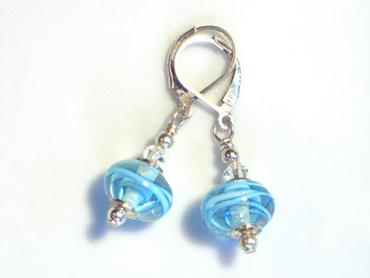 KH Designs Small Clear Swirl Earrings