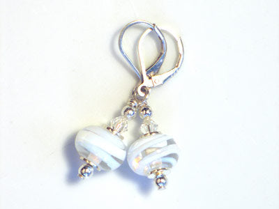 KH Designs Small Clear Swirl Earrings