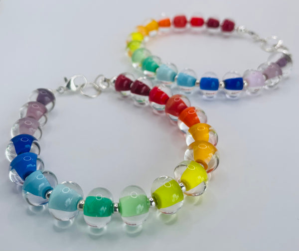 Glass Pearl Bracelets - Solid Colors