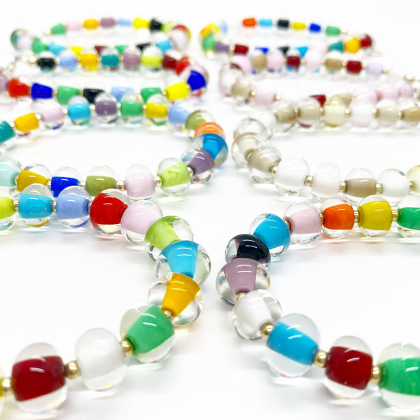 Glass Pearl Bracelets - Solid Colors